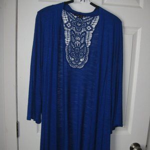 Like new Royal Blue, Open Front Kimono Topper